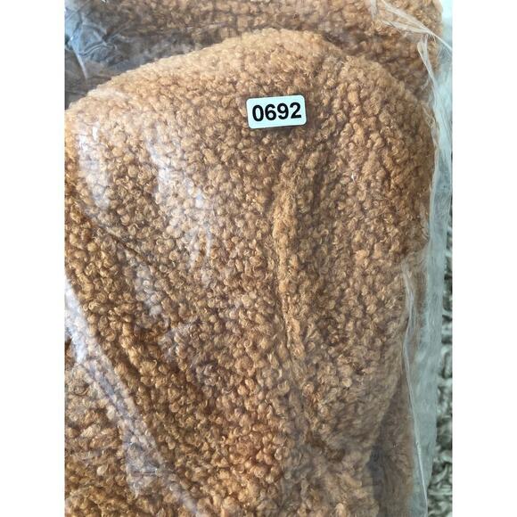 Marine Layer Eden Overshirt Cozy Sherpa Teddy Jacket Cashew Brown NWT XLarge - Picture 8 of 9